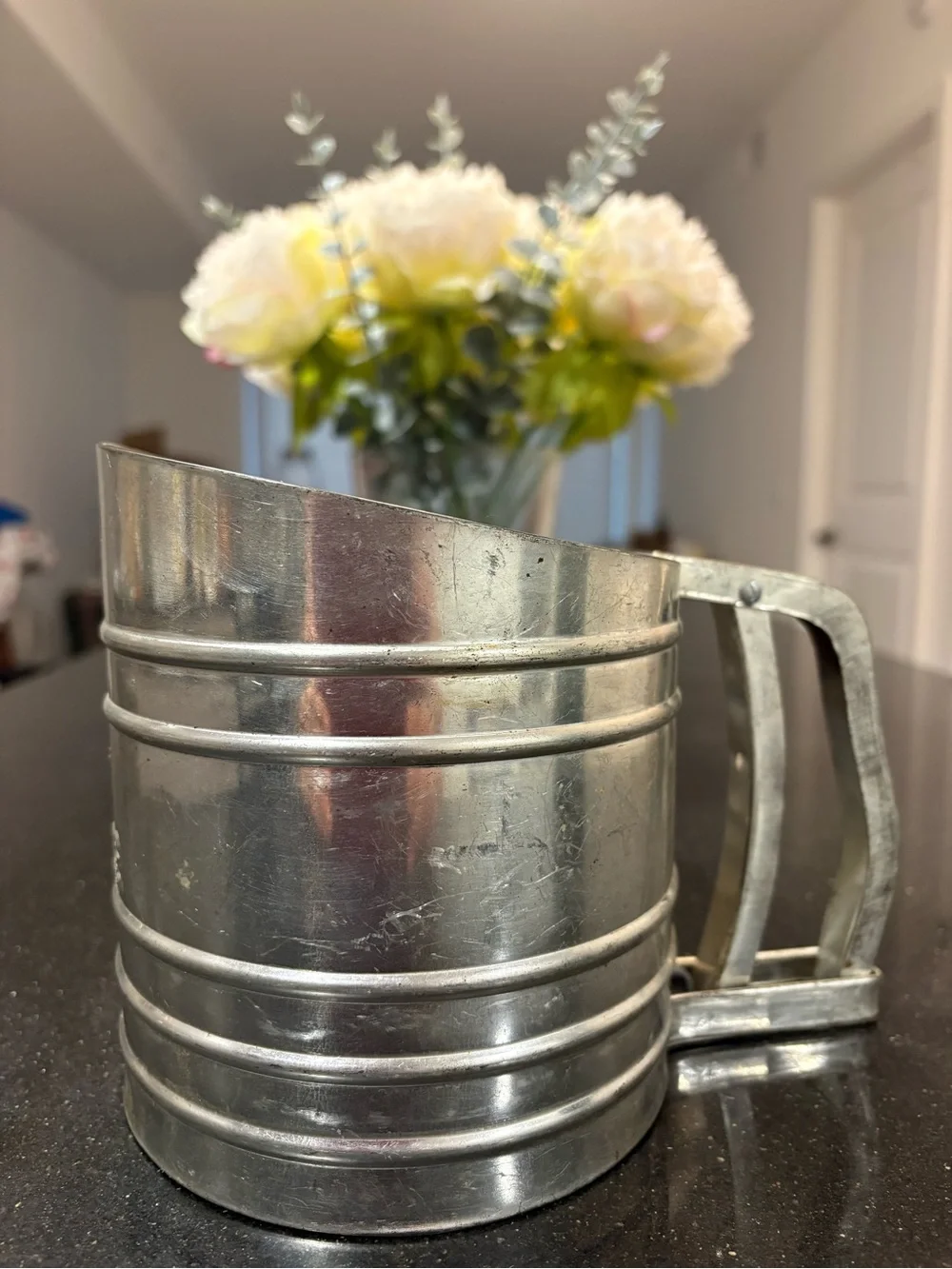 Triple Screen Metal Flour Sifter – Silver